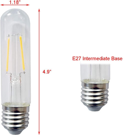 2W T6.5 E27 Bulb (20W 120V T6.5 Bulb, 6000K 15117-1PK-NF LED Tubular Exit Sign Light Intermediate Base LED Appliance