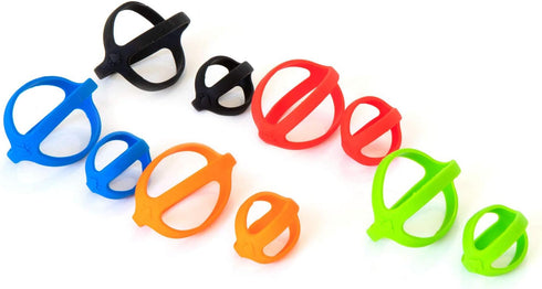 Grifiti Band Joes X Cross Style H-Band 10 Pack, 2 and 3 Inch Long Lasting Silicone Bands for Slim Wallet, Cards,