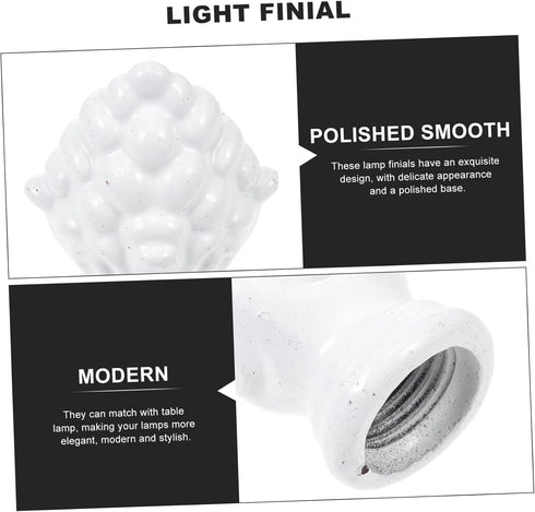 2pcs DOITOOL Shade Knob Light Knob Light Finial Accessory Finial Decor Lampshade Holder Durable Lamp Shade Decorative