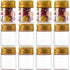 SUNNYCLUE 20Pcs Glass Clear Test Tubes 15ml with Gold Aluminium Screw Cap for Essential Oil, Jewelry DIY Crafts