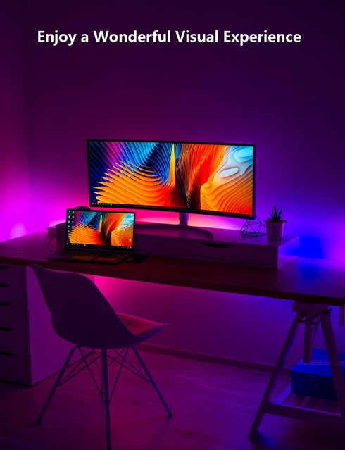200ft DAYBETTER Smart RGB Led Strip Lights, Led Lights for Bedroom with App Control, Multicolor Changing Led Light