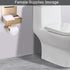 YRONG Set Adhesive Toilet Paper Holder with Shelf and Storage, Wall Mount Toilet Paper Roll Holder & Flushable Wipes