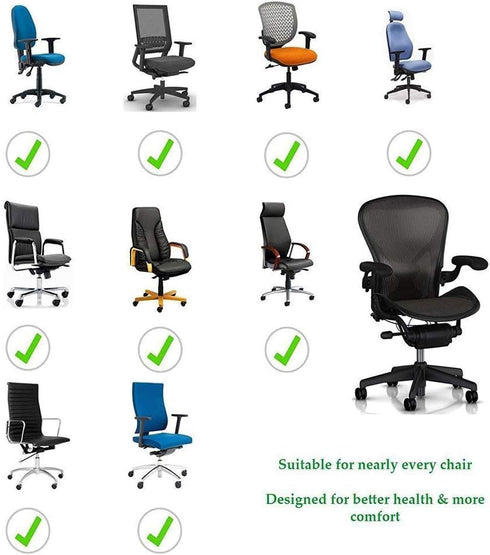 Memory Foam Chair Armrest Pad - Comfy Office Chair Cover for Elbows and Forearms Pressure Relief (Set of 2)