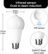 Motion Sensor Light Bulb, Motion Activated E26 Base Dusk to Dawn Security Night Light 13.5W Equivalent 100W
