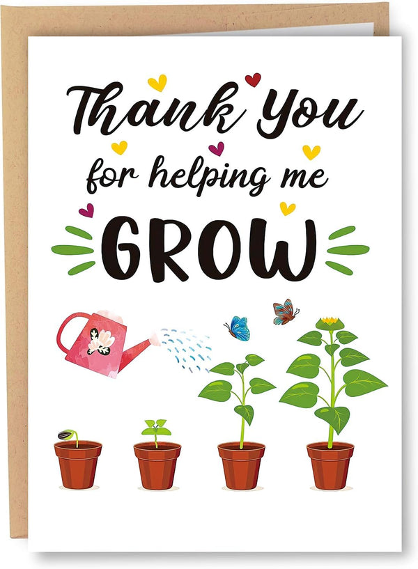 Jyvaxi Sweet Thank You Card for Teacher Teacher Appreciation Card Teacher's Day Gift