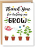 Jyvaxi Sweet Thank You Card for Teacher Teacher Appreciation Card Teacher's Day Gift