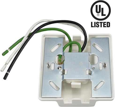 Floating canopy connector for track light rails, 120V AC 20A,compatible with Halo track system, Black or White, UL listed (White) by J.LUMI