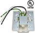 Floating canopy connector for track light rails, 120V AC 20A,compatible with Halo track system, Black or White, UL listed (White) by J.LUMI