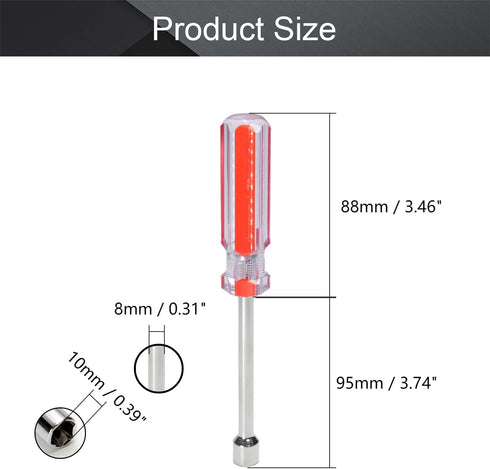Utoolmart Hexagon Nut Nonslip Handle Hex Socket Wrench Screwdriver Hand Tool (10mm) by Utoolmart
