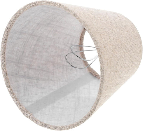 3.5X5.5X5 Inches Cabilock Fabric Drum Lamp Shade with Clip on for Table and Floor Lamps Replacement Lamp Cover Linen