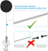 Selizo 4 Pieces Heavy Duty Retractable Badge Holder ID Badge Reel with Keychain Ring Clip
