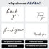 4x6 inch, 100 Pack 4 AZAZA Black Thank You Cards with Envelopes Bulk Thank You Notes Minimalistic Designs, Funeral