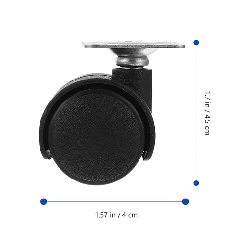 Ipetboom 10pcs 1-inch Swivel Plate Casters Wheels for Cart and Furniture Heavy Duty Caster Wheels Without Brake Smooth