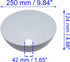 HAJXZH 1 250 mm 9.84") PCS Bowl Lamp Shade White Plastic Torchiere Lamp Cover Replacement for Floor Lamps (Diameter: /