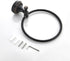Oil Rubble Bronze Brass Bath Towel Ring, Wall Mounted Black Bathroom Hardware Accessories with Pattern Carving Design