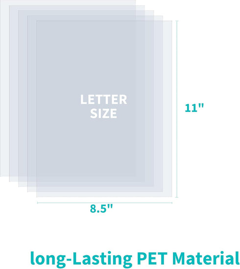 Binditek 200 Pack 7 Mil Ultra Clear Binding Presentation Covers, 8-1/2 x 11 Inches Report Covers for Binding, Letter