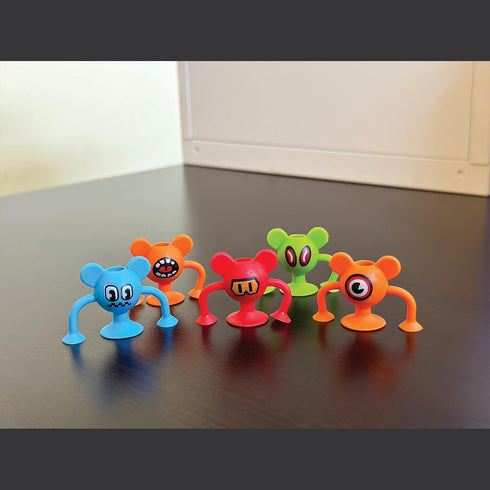 Raymond Geddes Suction Monster Pencil Stand (24 Pack) - Colorful Desk Pet for Kids, Cool School Supplies