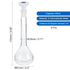 PATIKIL 100ml Volumetric Flask, 8Pcs 3.3 Borosilicate Glass Graduated Measuring Flask with Plug Cap