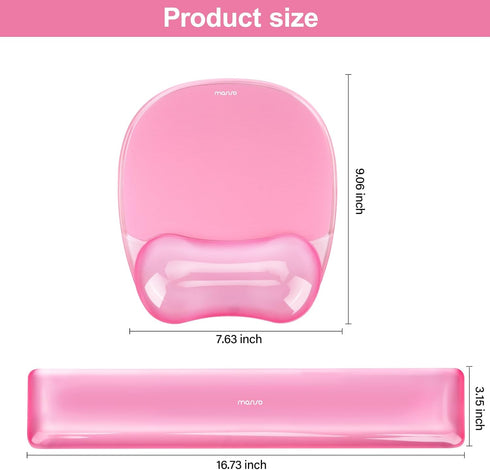Set, MOSISO Gel Wrist Rest Support for Mouse Pad&Keyboard Irregular Oval Ergonomic Mousepad Keyboard Pad Non-Slip Base