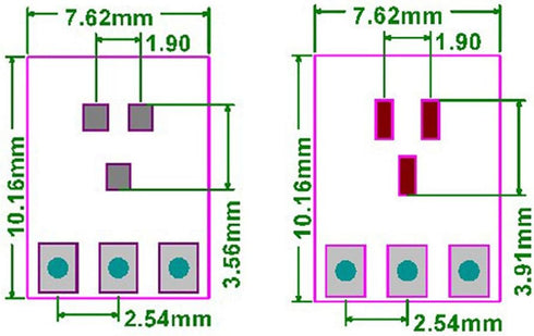 50pcs SOT23 to SIP/SOT23-3 to DIP Switching Board for Zener Diode Field Effect Transistor Projects