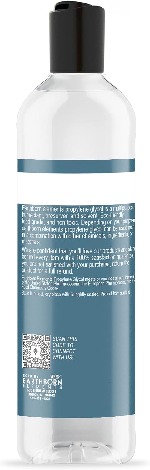 Earthborn Elements Propylene Glycol, 8 fl oz, Pure & Undiluted, No Additives