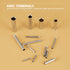 700Pcs 14 Values Non-Insulated Ferrule Copper Terminals Assortment Kit for Wire Cable with Storage Box