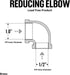 Everflow Supplies BRRL1003-NL 1 x 1/2-Inch No Lead Brass 90-Degree Reducing Elbow