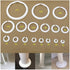 Wall Flange Cover Collars: Plastic Radiator Pipe Collars, 4 Pieces for Water Pipe Drain Line Flange Decoration (12)