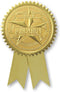 PaperDirect Gold Foil Ribbon Certificate Seals, 2 Inch, Self Adhesive, 100 Count, Embossed Achievement Award Stickers
