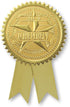 PaperDirect Gold Foil Ribbon Certificate Seals, 2 Inch, Self Adhesive, 100 Count, Embossed Achievement Award Stickers