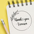 Elegant Pre-Inked Thank You Rubber Stamp for Business & Personal Use |