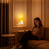 FriutShine 2 Pack) Flameless Candles Night Light with Flickering Flame, Battery Operated LED Night Light, Magnetic
