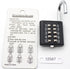 ZENG 10-Button Combination Padlock - Pre-Set 5-Digit Unchangeable Code for Gym Lockers and Toolboxes (Black)