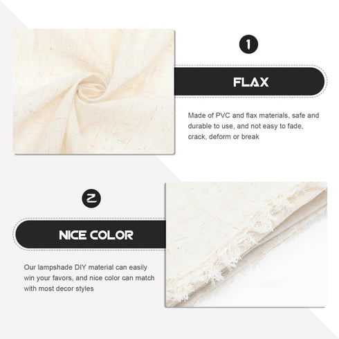 62.20X39.37 Inches Mobestech Lampshade Material Roll Pre-Cut Flax Fabric Diy Lamp Cover Sheet for Table and Floor Lamps