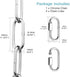 Helunsi 6 6' Lighting Chain, Feet Chrome Light Fixture Chain, Metal Chandelier Chain Extension with Connection Link