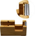 Enyuwlcm Natural Bamboo Desk Tape Dispenser, Open End Design, Made of 100% Bamboo, 1 Pack
