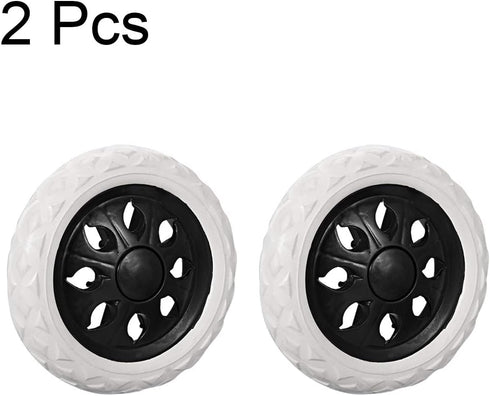 6.5 Inch 2pcs 22Lbs uxcell Shopping Cart Wheel Replacement Dia Rubber Foaming Black (Load Capacity Each)