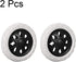 6.5 Inch 2pcs 22Lbs uxcell Shopping Cart Wheel Replacement Dia Rubber Foaming Black (Load Capacity Each)