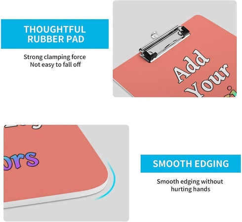 Custom Clipboards with Your Picture Logo Text, Personalized Acrylic Clipboard, Office Gift for Teachers, Doctors