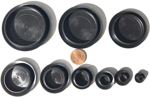 90 Piece Flush Mount Black Hole Plug Assortment for Auto Body and Sheet Metal