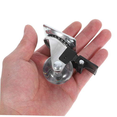 4pcs ULTECHNOVO Transparent Swivel Casters with Brake Wheels for Furniture Cabinets and Rolling Carts for Trade Shows