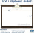 Professional Hardboard Clipboard - 17" x 11" Paper Holder, Jumbo Clip, Moisture Resistant, Made in USA