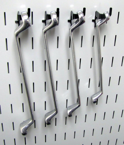 Wall Control Medium Slotted Hook Pack - Black Metal Pegboard Hooks for Pegboard and Tool Board