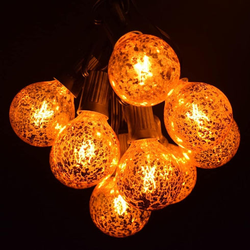 (10 G40 1.6" Bulbs Hometown Evolution, Inc. Gold Outdoor Patio String Lights ft, Gold - Black Wire)