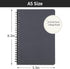 EUSOAR College Ruled Notebooks, 6 Packs 5.5" x 8.3" 120 Pages Grey A5 Spiral Notebook Bulk, Hardcover Lined Writing Notebooks Sketchbook Set, Office Meeting Essentials Composition School Supplies by EUSOAR