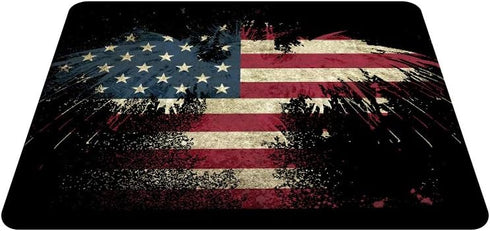 Eagle Rectangle Gaming Mousepad, Bald Eagle American Flag Mouse Pad for Computer Desk Laptop Office 9.5 X 7.9 Inch