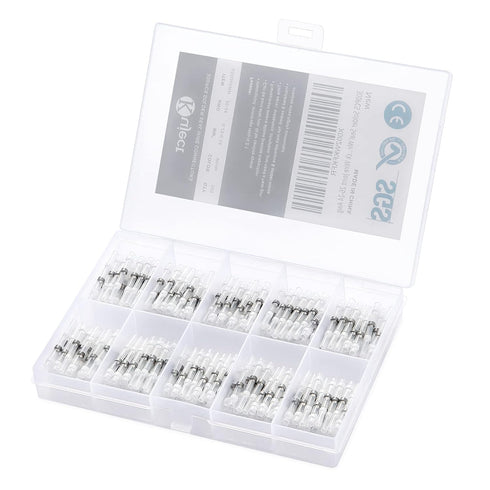 Kuject 300PCS White Waterproof Self Solder Heat Shrink Butt Connector Solder Sleeve Electrical Butt Splice for