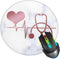 Nurse Doctor Heart Stethoscope Marble Mouse Pad, Stitched Edge with Non-Slip Rubber Base, Gaming Mat for Computer Laptop