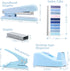 Blue Office Supplies,UPIHO Blue Desk Accessories,Stapler and Tape Dispenser Set for Women with Stapler,Tape Dispenser,Magnetic Staple Remover,Staples,Clips,Hole Punch and Tabs,School supplies by UPIHO