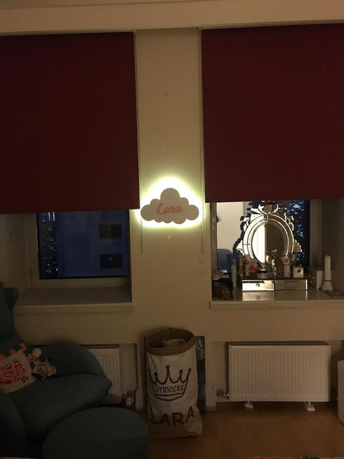 Personalized Cloud Wall Lamp for Nursery - Remote Controlled